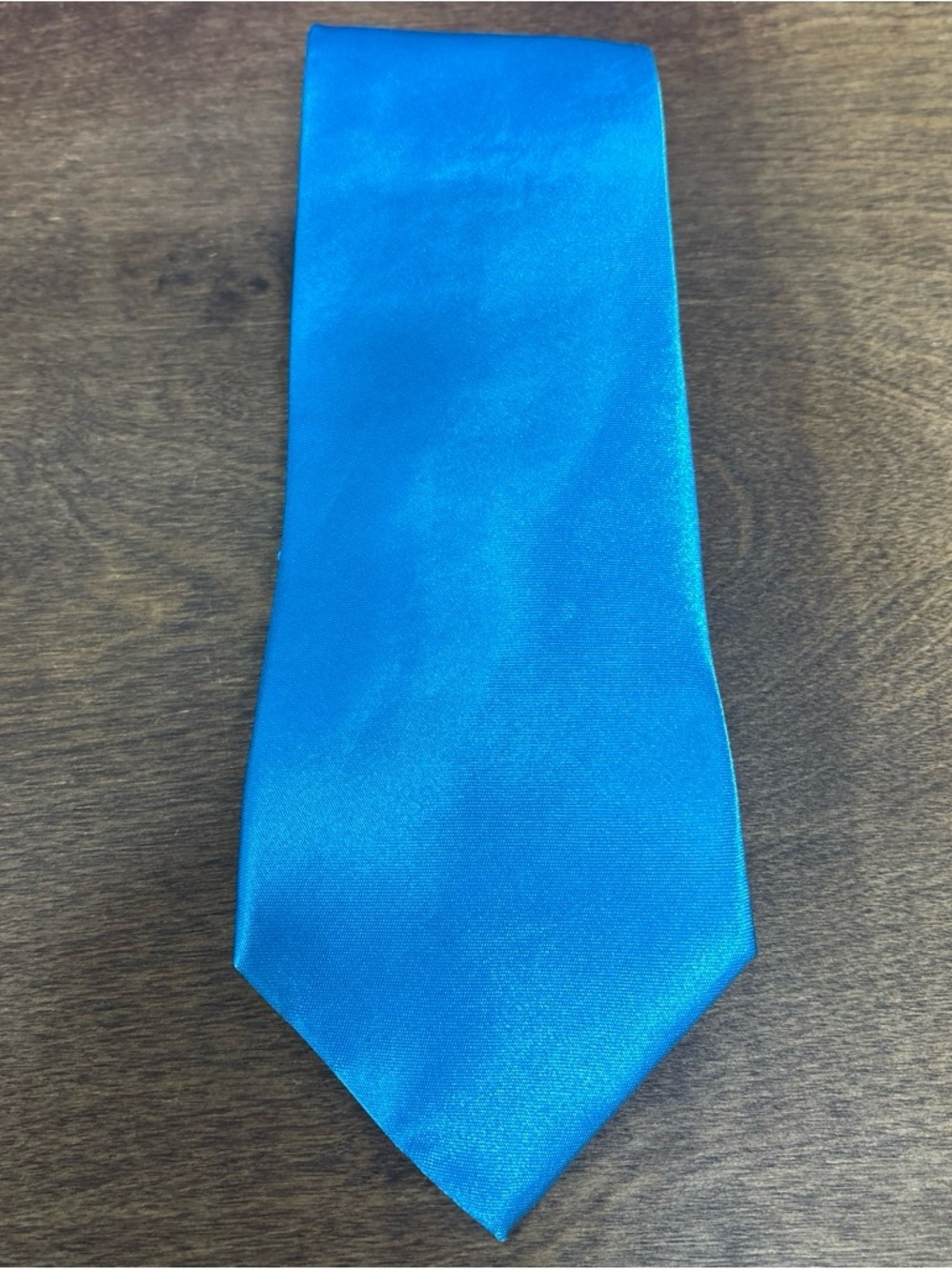 Tal’s Vintage Classic Solid Vibrant Blue Men's Tie - Sleek Satin Finish